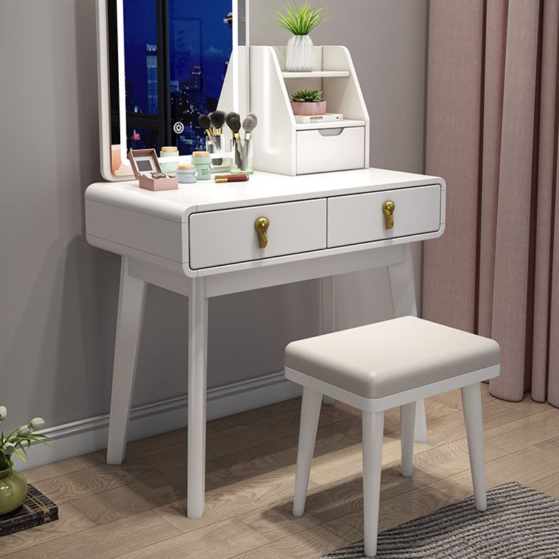 Scandinavian Solid Wood Make-up Vanity 3 Drawer Vanity Dressing Table
