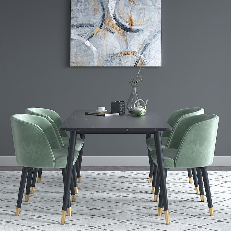 Modern 4 Legs Pedestal Dining Table Stone Table for Dining Room