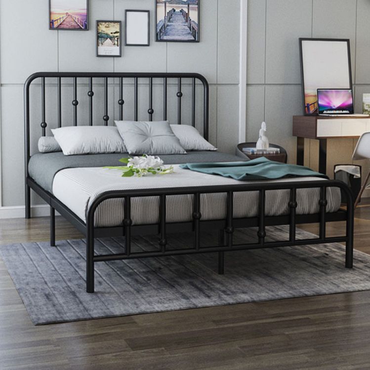 Luxe low profile bedframe metalen standaardbed met hoofdeinde met hoofdeinde
