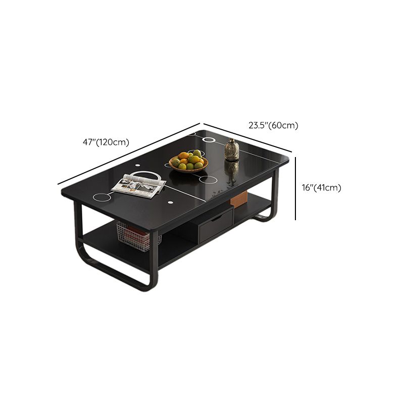 Contemporary Sled Cocktail Table Rectangle Single Coffee Table Clearhalo 'Coffee & Accent Tables' 'Coffee Tables' 'coffee_tables' 'furn' 'furn_coffee_tables' 'Furniture' 'Living Room Furniture' 1200x1200_4b93bc41-cbc1-4253-9340-a1b46133f327