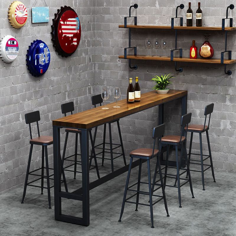 Juego de mesa de bar moderno de 1/2/7 piezas, mesa de bar rectangular con taburetes altos
