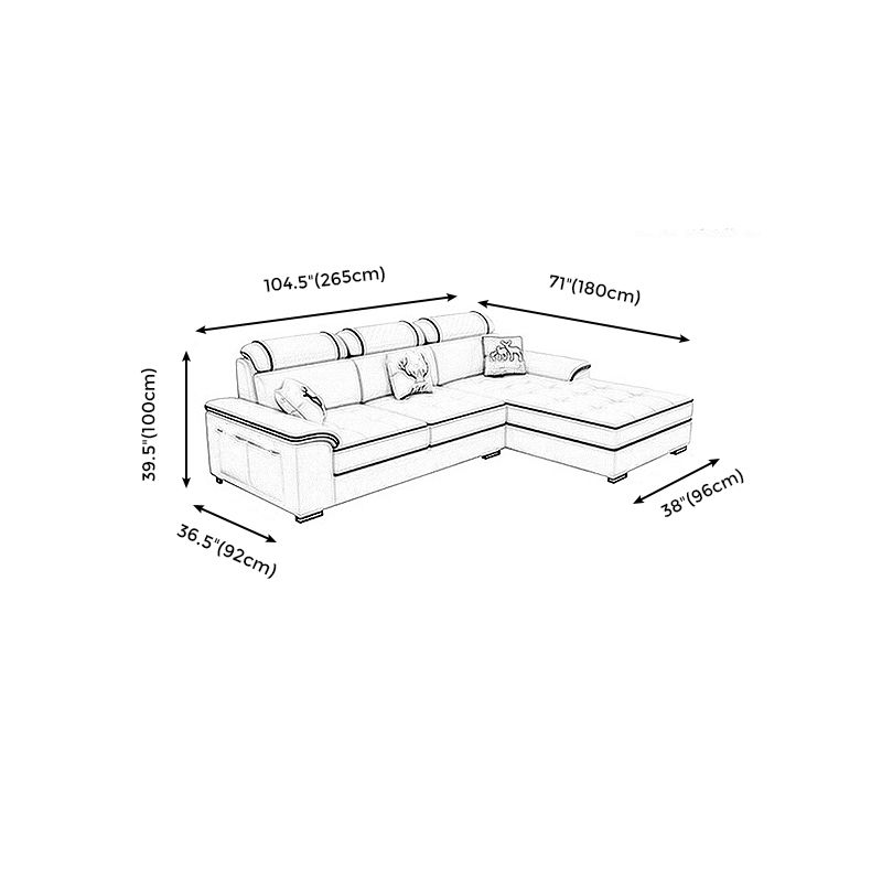 Pillow Top Arm Sofa and Chaise Cushions Back Sectionals with Storage Clearhalo 'furn' 'furn_sectionals' 'Furniture' 'furniture_sectionals' 'Living Room Furniture' 'Sectionals' 1200x1200_4b9ba302-ae3c-423d-9cad-7416df572680