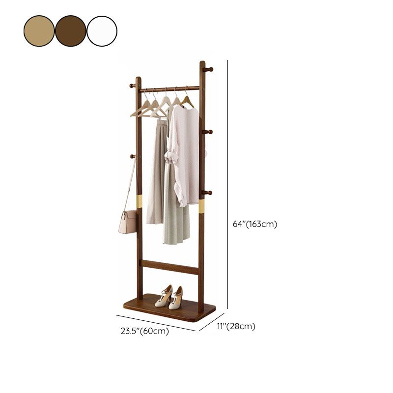 Eenvoudige stijl kleerhanger massief houten halboom met 5 haken