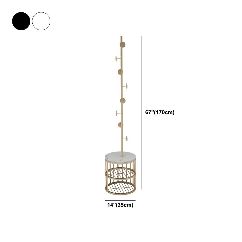 Gorgeous Free Standing Coat Rack Coat Hooks Metal Coat Rack with Storage Clearhalo 'Entry & Mudroom Furniture' 'furn' 'furn_hall_tree_coat_racks' 'Furniture' 'Hall Trees & Coat Racks' 'hall_tree_coat_racks' 1200x1200_4b9d3196-31e9-458e-856b-13af5003a88b