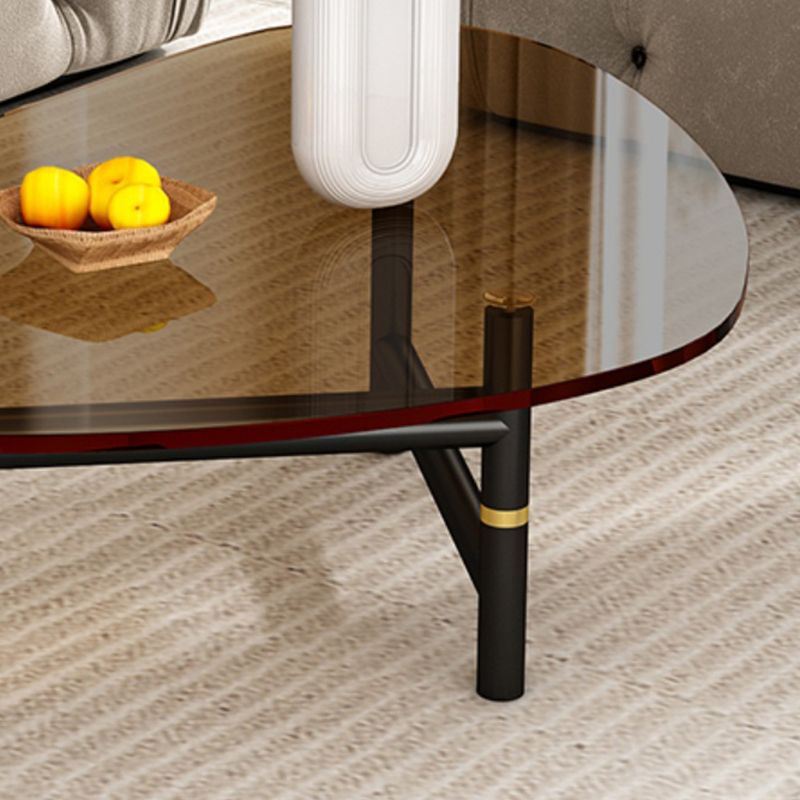 Modern Tempered Glass Top Coffee Table Triangle Coffee Table Clearhalo 'Coffee & Accent Tables' 'Coffee Tables' 'coffee_tables' 'furn' 'furn_coffee_tables' 'Furniture' 'Living Room Furniture' 1200x1200_4ba14c50-d7a7-4467-a79a-927277ea793a