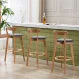 Natural Wood Upholstered Counter Stools Scandinavian Footrest Bar Stools Clearhalo 'Bar Furniture' 'Bar Stools' 'bar_stools' 'furn' 'furn_bar_stools' 'furniture_bar_stools' 'Kitchen & Dining Furniture' 'kitchen&dining_furn' 'kitchen' 'kitchen_furn' Furniture' 1200x1200_4ba1b16c-7b4d-4452-94ce-aaa16a46e365