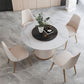 Glam Home Convertible Dining Table Sintered Stone Round Pedestal Table Clearhalo 'Dining Tables & Seating' 'Dining Tables' 'dining_table' 'furn' 'furn_dining_table' 'Furniture' 'furniture_dining_table' 'Kitchen & Dining Furniture' 'kitchen' 'kitchen_dining_table' 1200x1200_4ba2574d-c274-49e3-b9aa-395ef09164b5