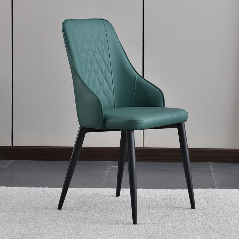 Contemporary Faux Leather Dining Chairs Metal Parsons Side Chair Clearhalo 'Dining Chairs' 'Dining Tables & Seating' 'dining_chair' 'furn' 'furn_dining_chair' 'Furniture' 'Kitchen & Dining Furniture' 1200x1200_4ba380a1-2eda-4097-9a90-d90cf67673c0