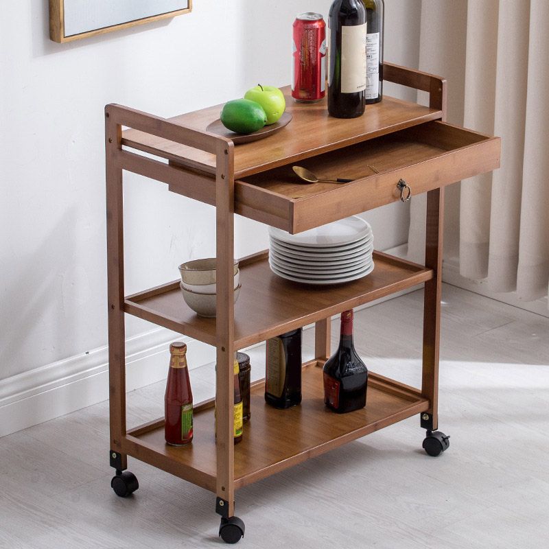 Rotolare casa da pranzo cucina carrello moderno carrello da cucina in legno