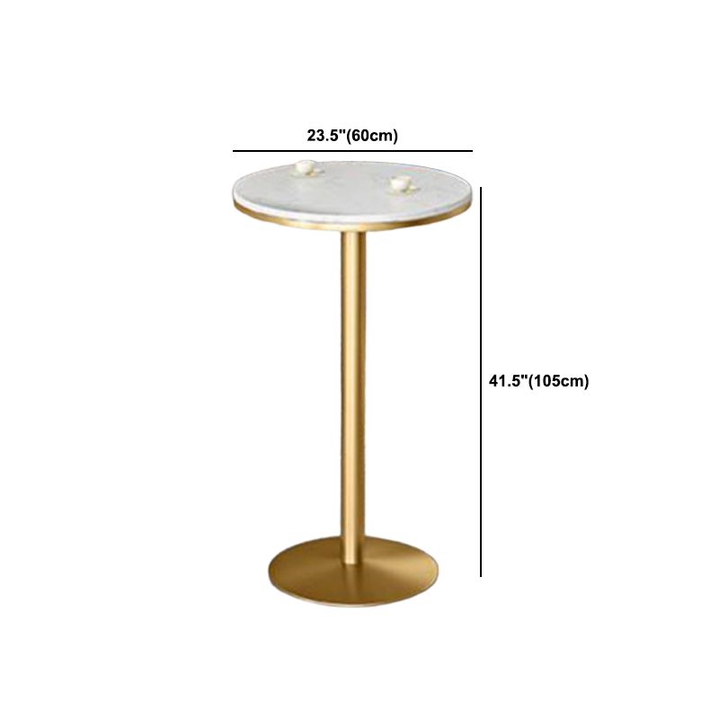 Runde Steinbistro -Set 1/2/3/5 Stück Glam Gold Basistisch und Stühle