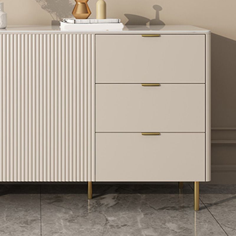 Sintemporagolo Sintelled Stoned Sideboard Cabinet Sideboard di archiviazione di lusso con cassetti e porte