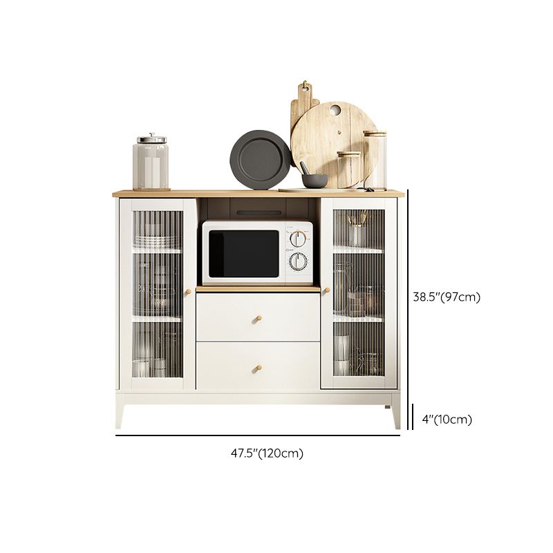 Stegno a buffet in legno in stile contemporaneo con mobile e cassetti