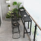 Glam Low Back Bar Stools Metal Dining Stools with Metal Base