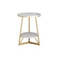 Modern Style Round Sintered Stone Top Gold/Black Metal Base Side Table Clearhalo 'Coffee & Accent Tables' 'End & Side Tables' 'end_side_table' 'end_side_tables' 'furn' 'furn_end_side_tables' 'Furniture' 'furniture_end_side_table' 'Living Room Furniture' 1200x1200_4ba720a0-773a-424a-b7c0-0cf2aeb2c8dd