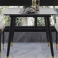Industrial Style Dining Table Sintered Stone 4 Legs Table for Home