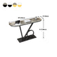 Tavolo da console in pietra mezzi luna 12 "W tavolo accento resistente alla macchia glam per Hall