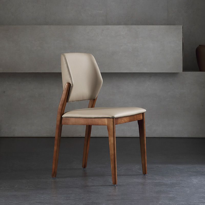 Sedie posteriori a stile contemporaneo sedie laterali senza braccia con gambe in legno per cucina