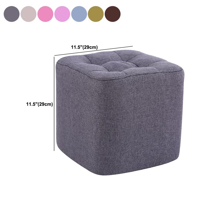 Modern Pouf Ottoman Fabric Upholstered Tufted Solid Color Square Ottoman Clearhalo 'furn' 'furn_ottomans_poufs' 'Furniture' 'Living Room Furniture' 'Ottomans & Poufs' 'ottomans_poufs' 1200x1200_4bab2ec0-4831-454a-9f90-72e05912ce41