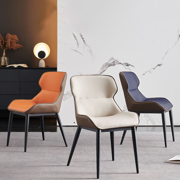 Modern Metal Indoor-Outdoor Chair Dining Room Wingback Parsons Armless Chair Clearhalo ' kitchen&dining_furn' 'Dining Chairs' 'Dining Tables & Seating' 'dining_chair' 'furn' 'furn_dining_chair' 'Furniture' 'furniture_dining_chair' 'Kitchen & Dining Furniture' 'kitchen' 1200x1200_4bab7ca8-e474-4e71-af6c-860f8d4a68fb