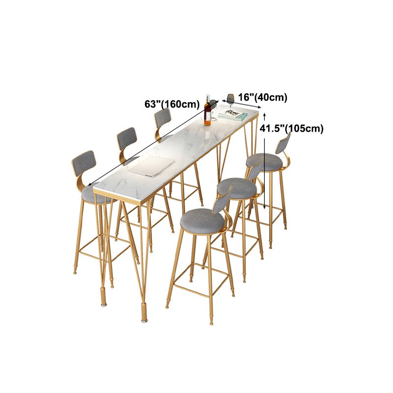 Stone Bar Dining Table Traditional Luxury Rectangle Bar Table with 4 Legs Clearhalo 'Bar Furniture' 'Bar Tables' 'bar_tables' 'furn' 'furn_bar_tables' 'Furniture' 'furniture_bar_tables' 'Kitchen & Dining Furniture' 1200x1200_4babc766-3523-4314-af13-8824c4b58e03