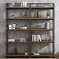 Industrial Style Bookshelf Open Back Solid Wood Bookcase for Home Office Clearhalo 'Bookcases' 'furn' 'furn_bookcases' 'Furniture' 'furniture_bookcases' 'Office Furniture' 1200x1200_4bac9ee0-37bb-45d5-80fb-62100bd3deb3