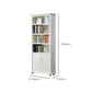 Wooden Closed Back Bookcase Standard Contemporary Bookshelf with Shelves