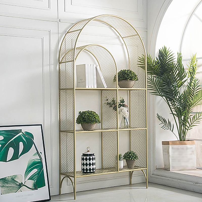 Glam Style Vertical Bookshelf Metal 3-shelf Bookcase for Home Use Clearhalo 'Bookcases' 'furn' 'furn_bookcases' 'Furniture' 'furniture_bookcases' 'Office Furniture' 1200x1200_4bad2fea-e684-4f70-a543-fc438032b8b9