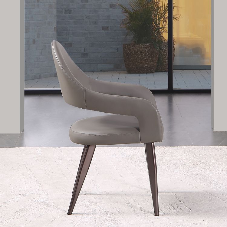 Contemporary Metal Dining Arm Chairs Open Back Dining Side Chair (Set of 2) Clearhalo ' kitchen&dining_furn' 'Dining Chairs' 'Dining Tables & Seating' 'dining_chair' 'furn' 'furn_dining_chair' 'Furniture' 'furniture_dining_chair' 'Kitchen & Dining Furniture' 'kitchen' 1200x1200_4bae3cfa-af90-4567-a4f7-bab8cd37409d