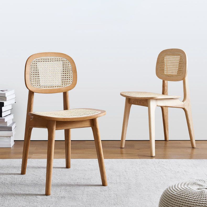 Contemporary Wood Dining Room Chair Cane Back Dining Chairs (Set of 2) Clearhalo ' kitchen&dining_furn' 'Dining Chairs' 'Dining Tables & Seating' 'dining_chair' 'furn' 'furn_dining_chair' 'Furniture' 'furniture_dining_chair' 'Kitchen & Dining Furniture' 'kitchen' 1200x1200_4bae6b52-664e-4ab2-b26c-f8cb52b46f83