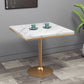 Gold Base Bar Table White Stone Fixed Pub Height Dining Table Clearhalo 'Bar Furniture' 'Bar Tables' 'bar_tables' 'furn' 'furn_bar_tables' 'Furniture' 'Kitchen & Dining Furniture' 1200x1200_4bafe928-6786-4196-af0b-95d42278b8f5