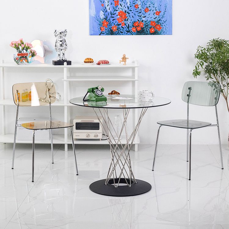 Nordic Style Metal Dining Room Chairs Plastic Dining Armless Chair for Restaurant Clearhalo ' kitchen&dining_furn' 'Dining Chairs' 'Dining Tables & Seating' 'dining_chair' 'furn' 'furn_dining_chair' 'Furniture' 'furniture_dining_chair' 'Kitchen & Dining Furniture' 'kitchen' 1200x1200_4baffdb1-05fc-4d4d-b1e6-feaae616b08f