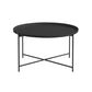 Cross Legs Tray Top Coffee Table Round Metallic Cocktail Table Clearhalo 'Coffee & Accent Tables' 'Coffee Tables' 'coffee_tables' 'furn' 'furn_coffee_tables' 'Furniture' 'Living Room Furniture' 1200x1200_4bb0f7e6-2602-43f4-9f09-466f81f2d661