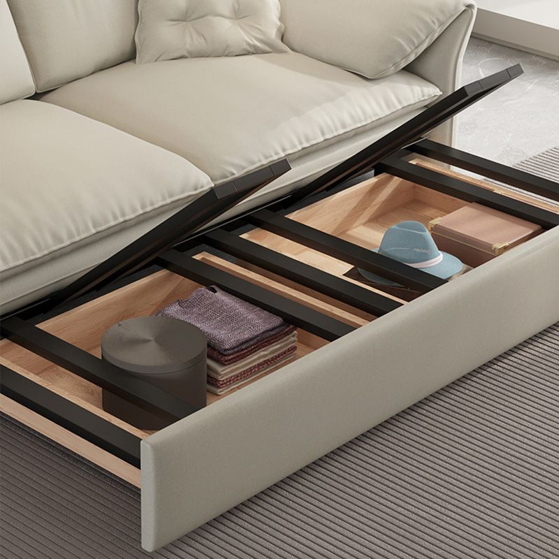 Contemporary Beige Futon Sleeper Sofa Bed with Solid Wood Storage Clearhalo 'furn' 'furn_futons' 'Furniture' 'Futons & Daybeds' 'Futons' 'Living Room Furniture' 1200x1200_4bb191fc-19ff-4147-a95a-a9cae5933770