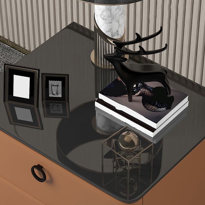 3 - Schublade zeitgenössischer Akzenttisch Nachttest antikes Finish -Bett Nachttisch