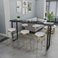 Marble Top Bar Table Rectangle Contemporary Style Pub Table for Cafe Clearhalo 'Bar Furniture' 'Bar Tables' 'bar_tables' 'furn' 'furn_bar_tables' 'Furniture' 'Kitchen & Dining Furniture' 1200x1200_4bb297c0-0711-40f6-95c1-5d21c9396c00
