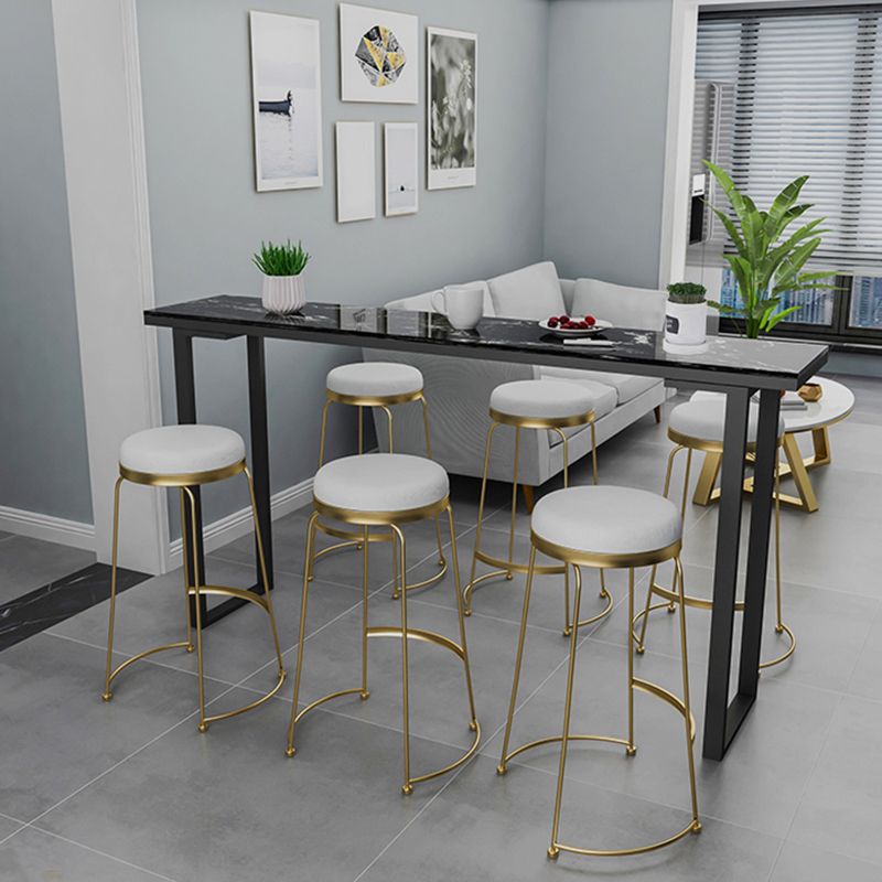 Marble Top Bar Table Rectangle Contemporary Style Pub Table for Cafe Clearhalo 'Bar Furniture' 'Bar Tables' 'bar_tables' 'furn' 'furn_bar_tables' 'Furniture' 'Kitchen & Dining Furniture' 1200x1200_4bb297c0-0711-40f6-95c1-5d21c9396c00