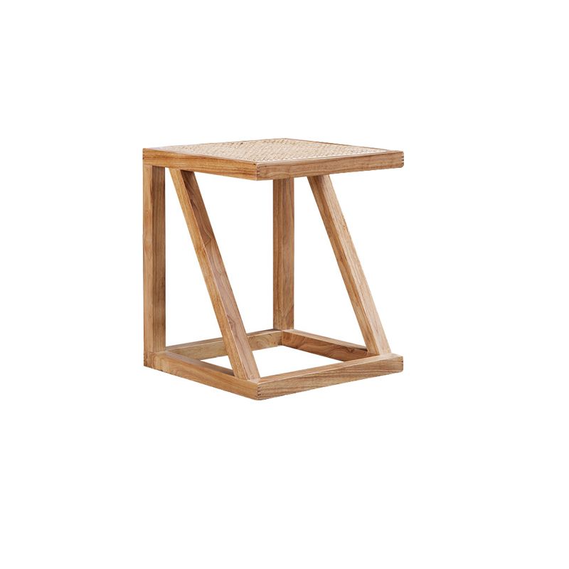 Contemporary Solid Wood Frame Square Living Room Accent Side Table