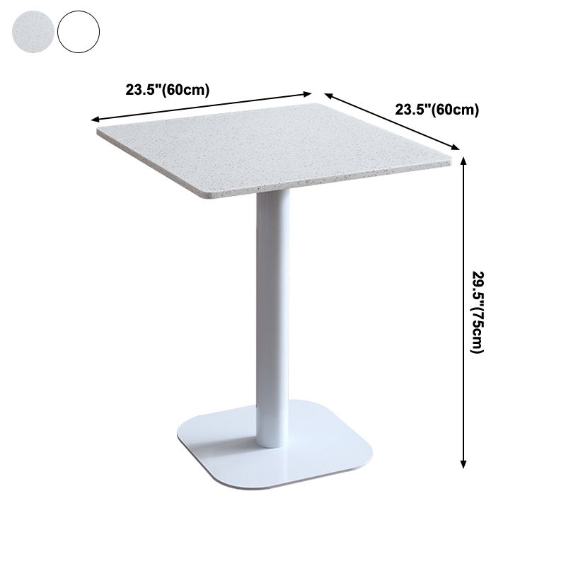 Industrial Style Dining Table Pedestal Dining Room Collection ,23.6"L x 23.6''W x 29.5"H Clearhalo ' dining_table' 'Dining Tables & Seating' 'Dining Tables' 'furn' 'furn_dining_table' 'Furniture' 'furniture_dining_table' 'Kitchen & Dining Furniture' 'kitchen&dining_furn' 'kitchen' 'kitchen_dining_table' 1200x1200_4bb611da-62e6-4a25-a421-d29e450f759e