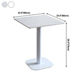 Industrial Style Dining Table Pedestal Dining Room Collection ,23.6"L x 23.6''W x 29.5"H Clearhalo ' dining_table' 'Dining Tables & Seating' 'Dining Tables' 'furn' 'furn_dining_table' 'Furniture' 'furniture_dining_table' 'Kitchen & Dining Furniture' 'kitchen&dining_furn' 'kitchen' 'kitchen_dining_table' 1200x1200_4bb611da-62e6-4a25-a421-d29e450f759e