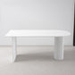 Minimalism Oval Dining Table Metal Double Pedestal Dining Table for Living Room Clearhalo 'Dining Tables & Seating' 'Dining Tables' 'dining_table' 'furn' 'furn_dining_table' 'Furniture' 'furniture_dining_table' 'Kitchen & Dining Furniture' 'kitchen' 'kitchen_dining_table' 1200x1200_4bb6f1b6-9ae9-43a0-b19d-f493fd9362c8