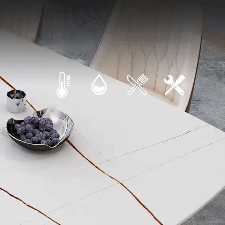 Set da pranzo in pietra sinterizzato di lusso rettangolo 1/4/5/6 pezzi set da tavolo dinette