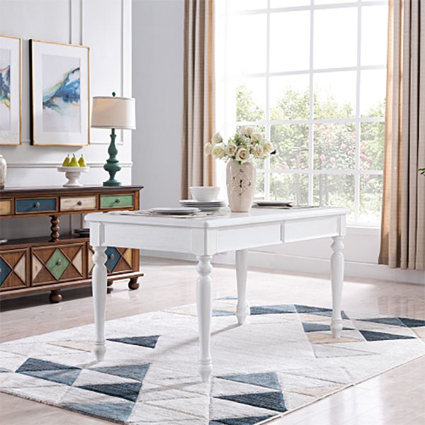 Mid-Century Rectangle Dining Site Table Solid Wood Table,55"L x 31.5"W x 29.5"H Clearhalo ' dining_table' 'Dining Tables & Seating' 'Dining Tables' 'furn' 'furn_dining_table' 'Furniture' 'furniture_dining_table' 'Kitchen & Dining Furniture' 'kitchen&dining_furn' 'kitchen' 'kitchen_dining_table' 1200x1200_4bb7aedc-0584-4061-8cff-1f675e3790fe