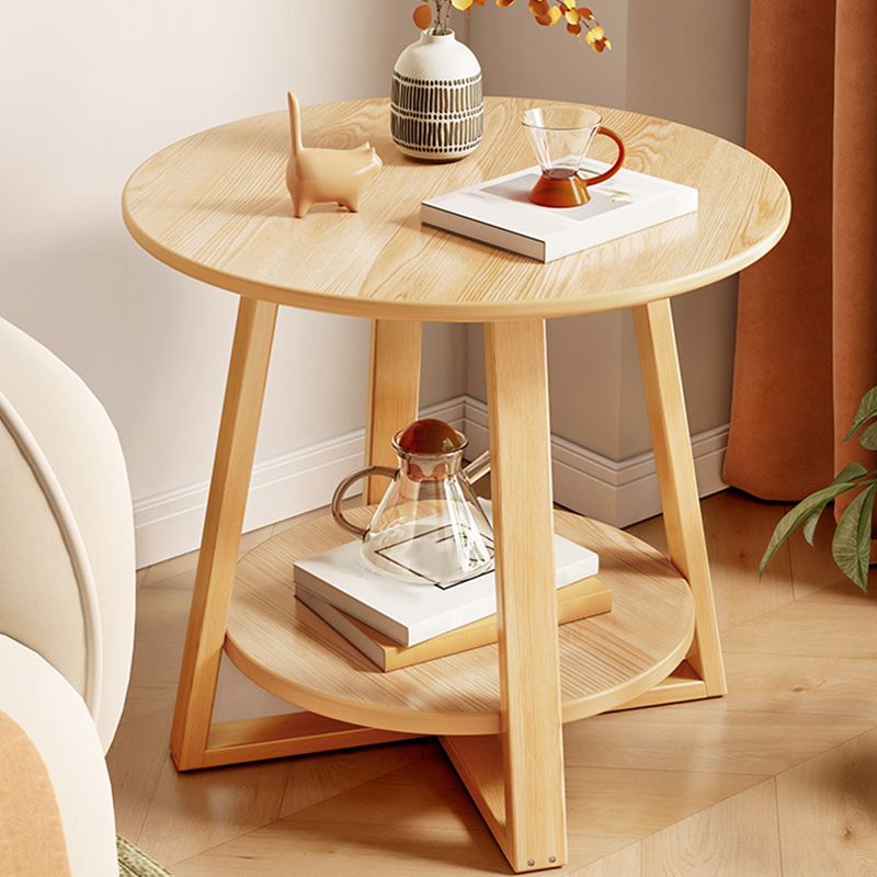 21.7" Wood Accent Accent Side Table, Solid Wood in Natural Finish Clearhalo 'Coffee & Accent Tables' 'End & Side Tables' 'end_side_table' 'end_side_tables' 'furn' 'furn_end_side_tables' 'Furniture' 'furniture_end_side_table' 'Living Room Furniture' 1200x1200_4bb8ce39-ccd7-43a1-ab77-a826376e39b5