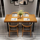 Pine Wood Top Dining Table Industrial Table with 4 Legs in Black Clearhalo 'Dining Tables & Seating' 'Dining Tables' 'dining_table' 'furn' 'furn_dining_table' 'Furniture' 'furniture_dining_table' 'Kitchen & Dining Furniture' 'kitchen' 'kitchen_dining_table' 1200x1200_4bb8f946-1ab8-4c80-a8b6-d51b707eac0c