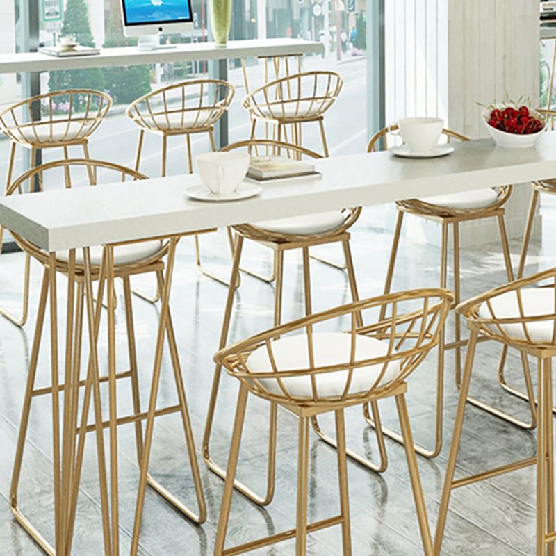 White Modern Style Bar Table in Wood and Iron Bar Table Indoor Bar Table Clearhalo 'Bar Furniture' 'Bar Tables' 'bar_tables' 'furn' 'furn_bar_tables' 'Furniture' 'furniture_bar_tables' 'Kitchen & Dining Furniture' 1200x1200_4bb98930-24ec-4060-b57d-eb1c98f4eb1f