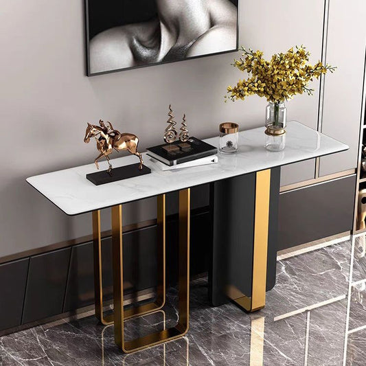 Tavolo di accento console contemporanea rettangolo tavolo console di finitura antica in marmo