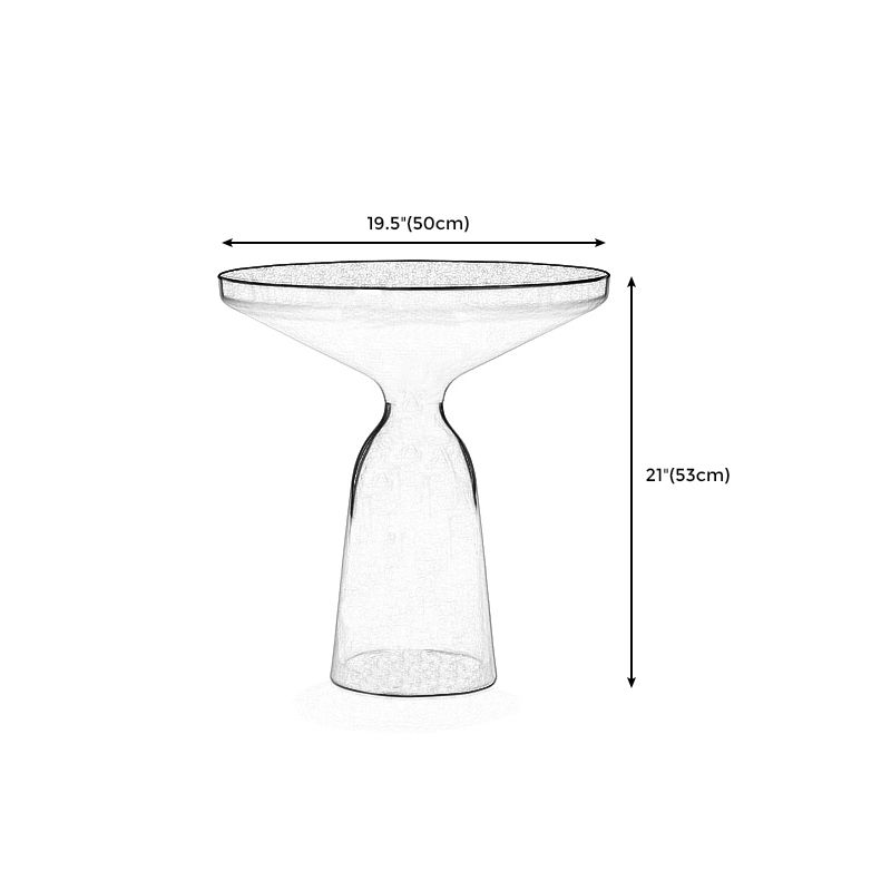 Contemporary Grey/Blue/Yellow/green/Purple Tempered Glass Round End Table Clearhalo 'Coffee & Accent Tables' 'End & Side Tables' 'end_side_table' 'end_side_tables' 'furn' 'furn_end_side_tables' 'Furniture' 'furniture_end_side_table' 'Living Room Furniture' 1200x1200_4bba7baa-49e7-4d3a-a1f3-5c8b5bda3717