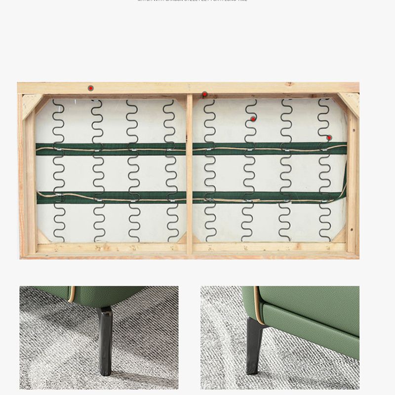 Sofá de brazo de esmoquin de cuero moderno de 25.6 "H para sala de estar para sala de estar