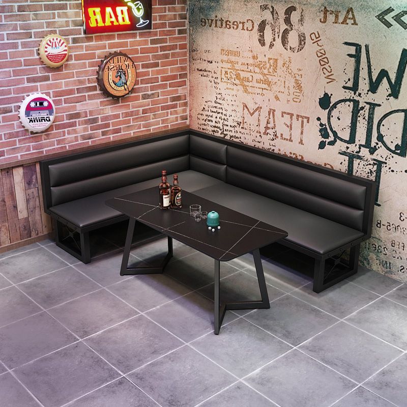 Industrial Sintered Stone Dinner Room Kitchen Table Black Metal Base Table for Dinning Room Clearhalo ' dining_table' 'Dining Tables & Seating' 'Dining Tables' 'furn' 'furn_dining_table' 'Furniture' 'furniture_dining_table' 'Kitchen & Dining Furniture' 'kitchen&dining_furn' 'kitchen' 'kitchen_dining_table' 1200x1200_4bbe23fc-acc5-4806-a640-ae78d8d69524
