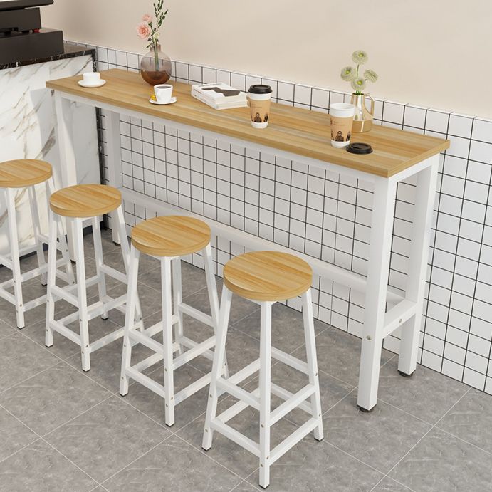 Modern Bar Dining Table Rectangle Bar Dining Table with Trestle Base Clearhalo 'Bar Furniture' 'Bar Tables' 'bar_tables' 'furn' 'furn_bar_tables' 'Furniture' 'furniture_bar_tables' 'Kitchen & Dining Furniture' 1200x1200_4bbe7a26-1715-40f2-a7fb-cb2e7ec3950e